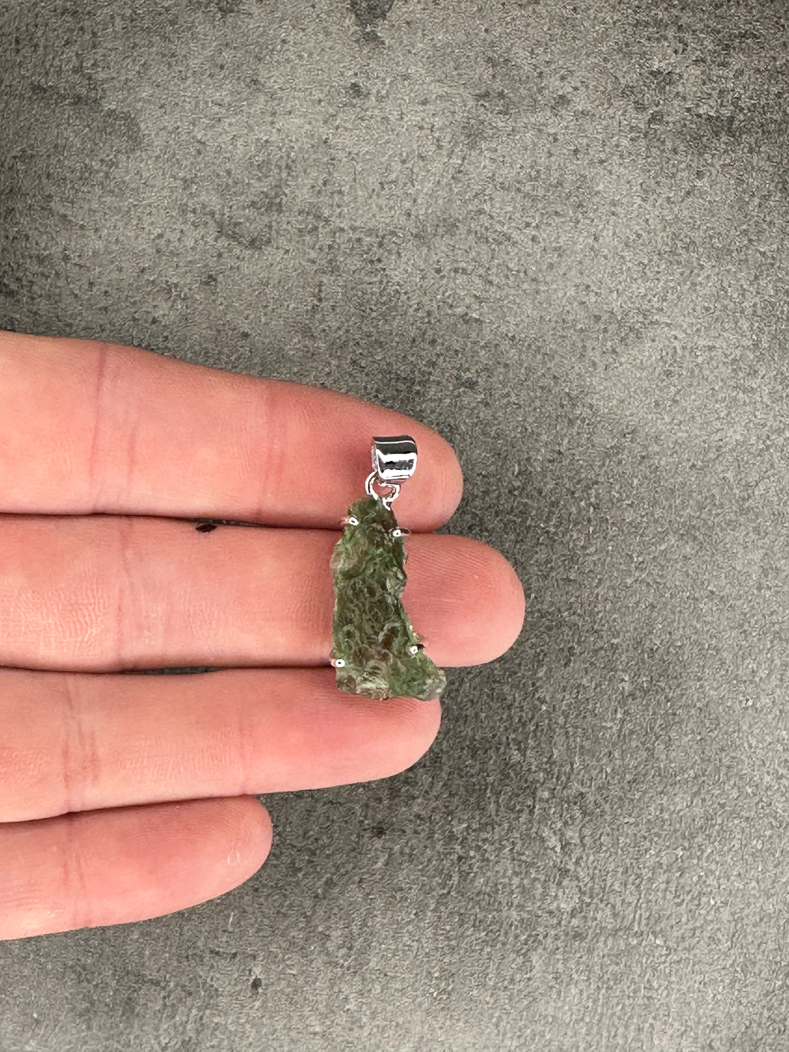 Moldavite - Rough necklace pendant