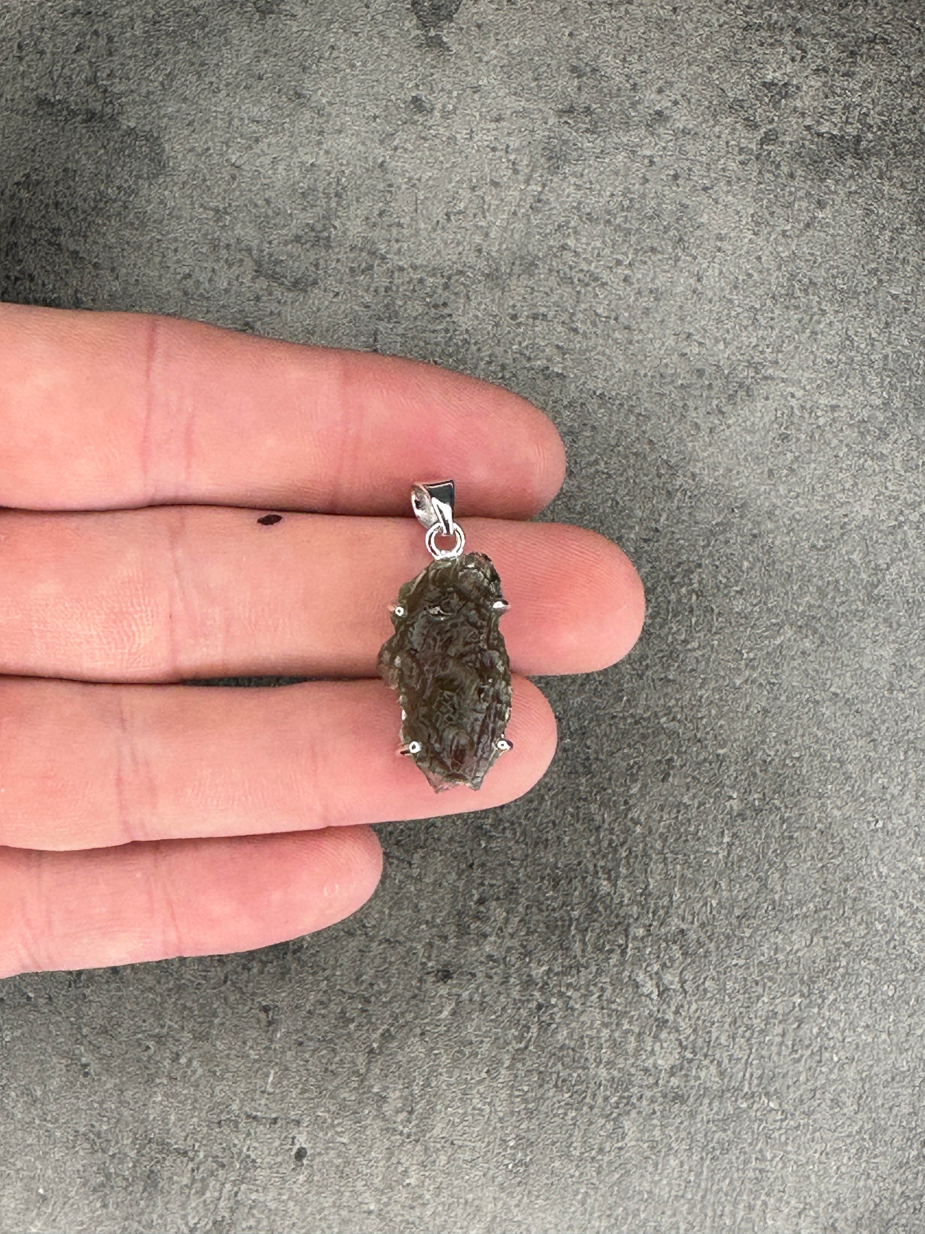 Moldavite - Rough necklace pendant