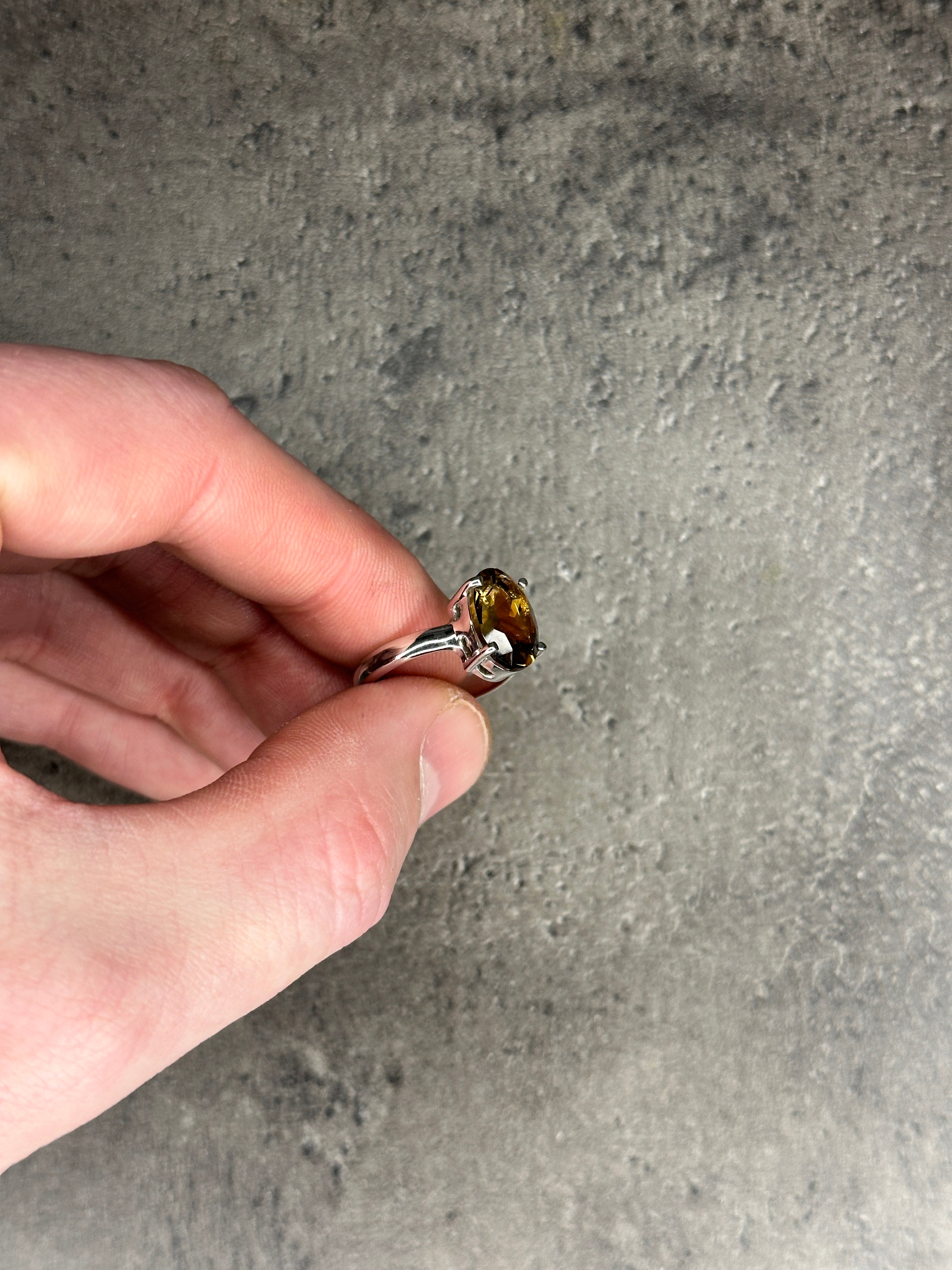 Natural citrine - Faceted ring