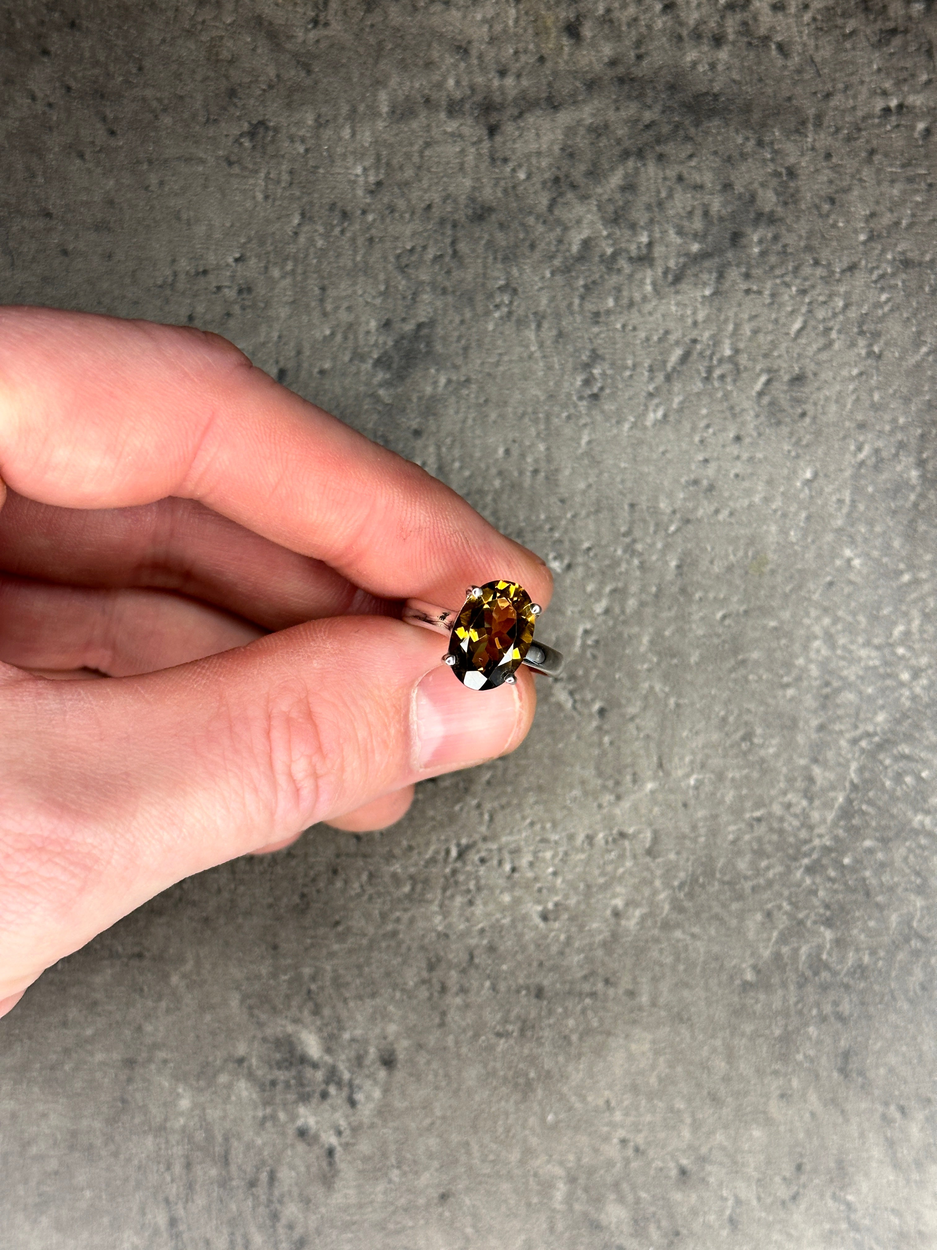 Natural citrine - Faceted ring