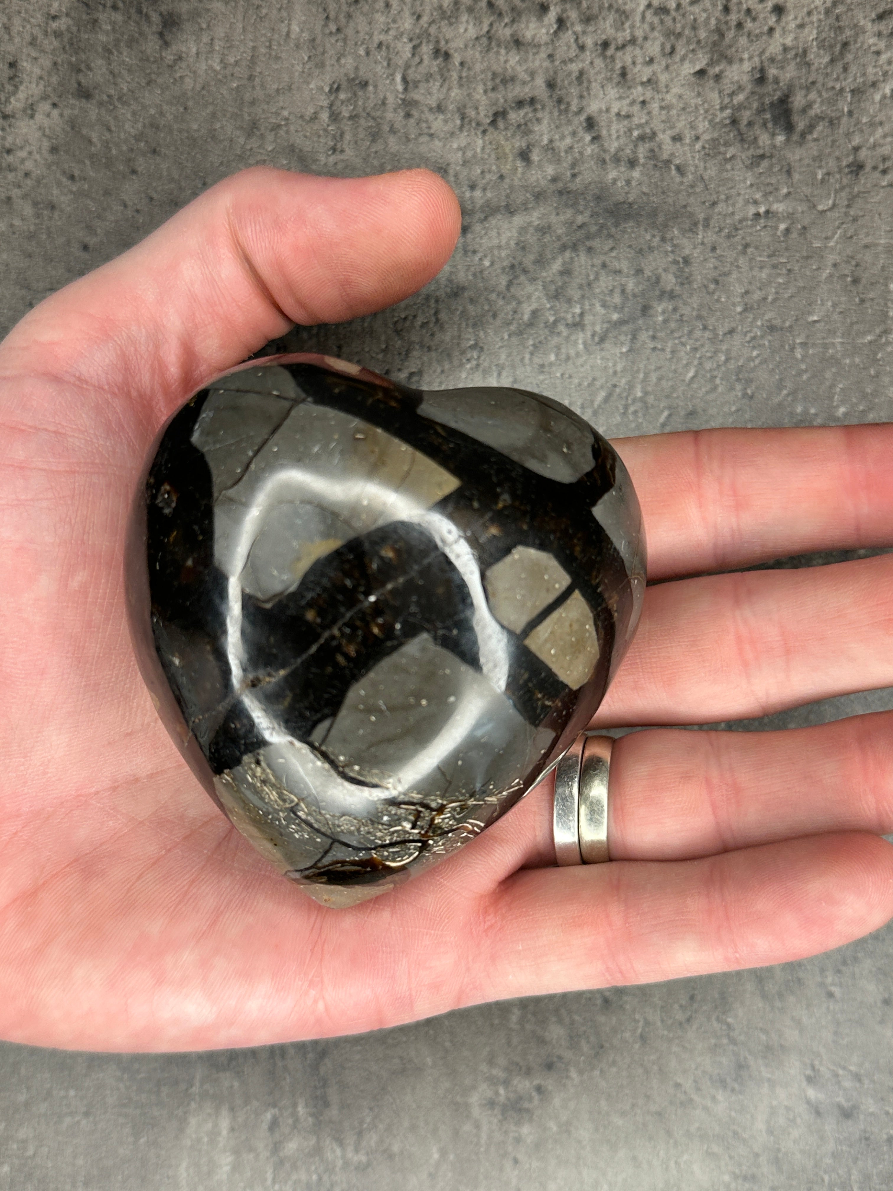 Septarian - Druzy heart