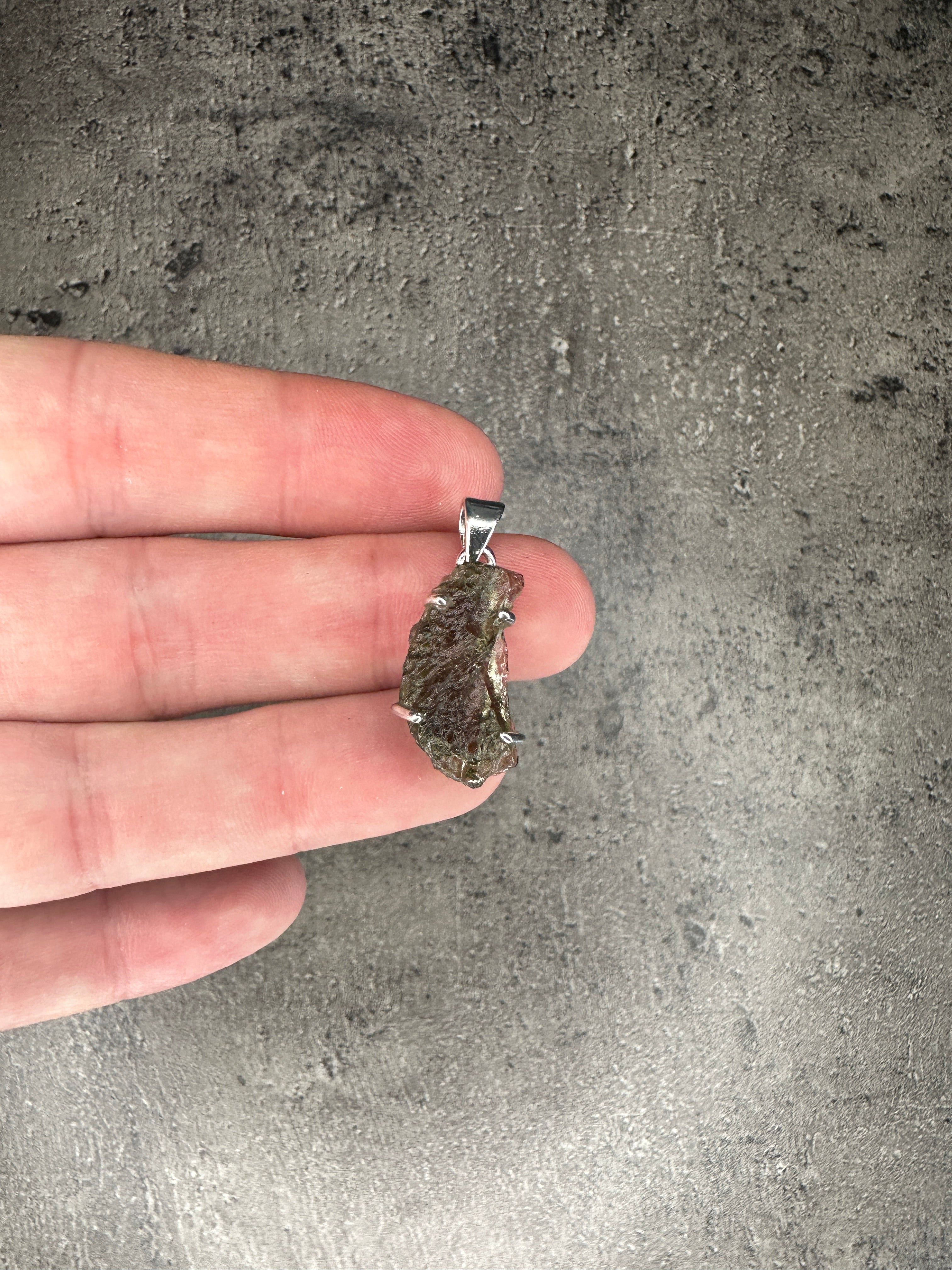 Moldavite - Rough necklace pendant