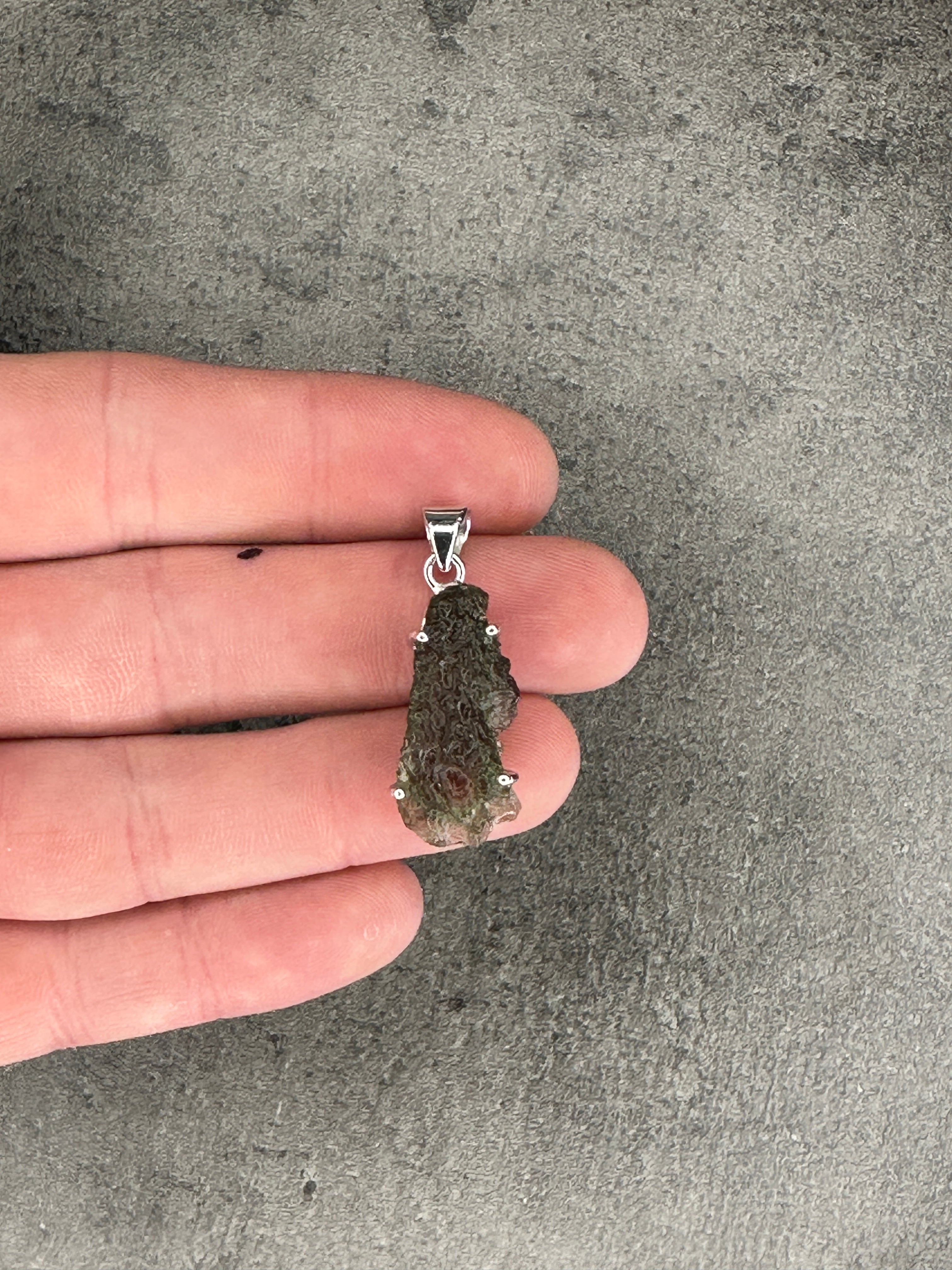 Moldavite - Rough necklace pendant