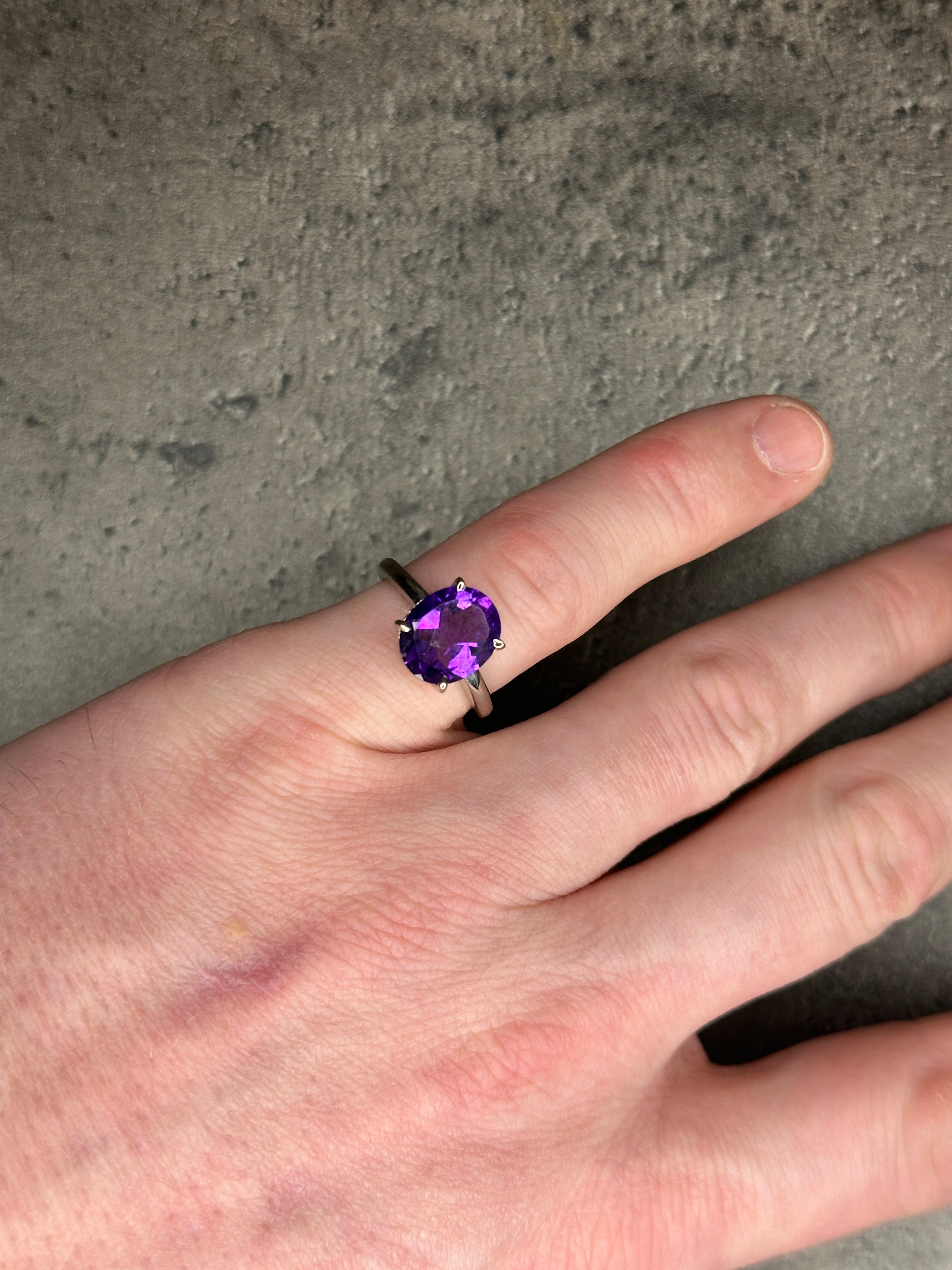 Amethyst - Faceted ring