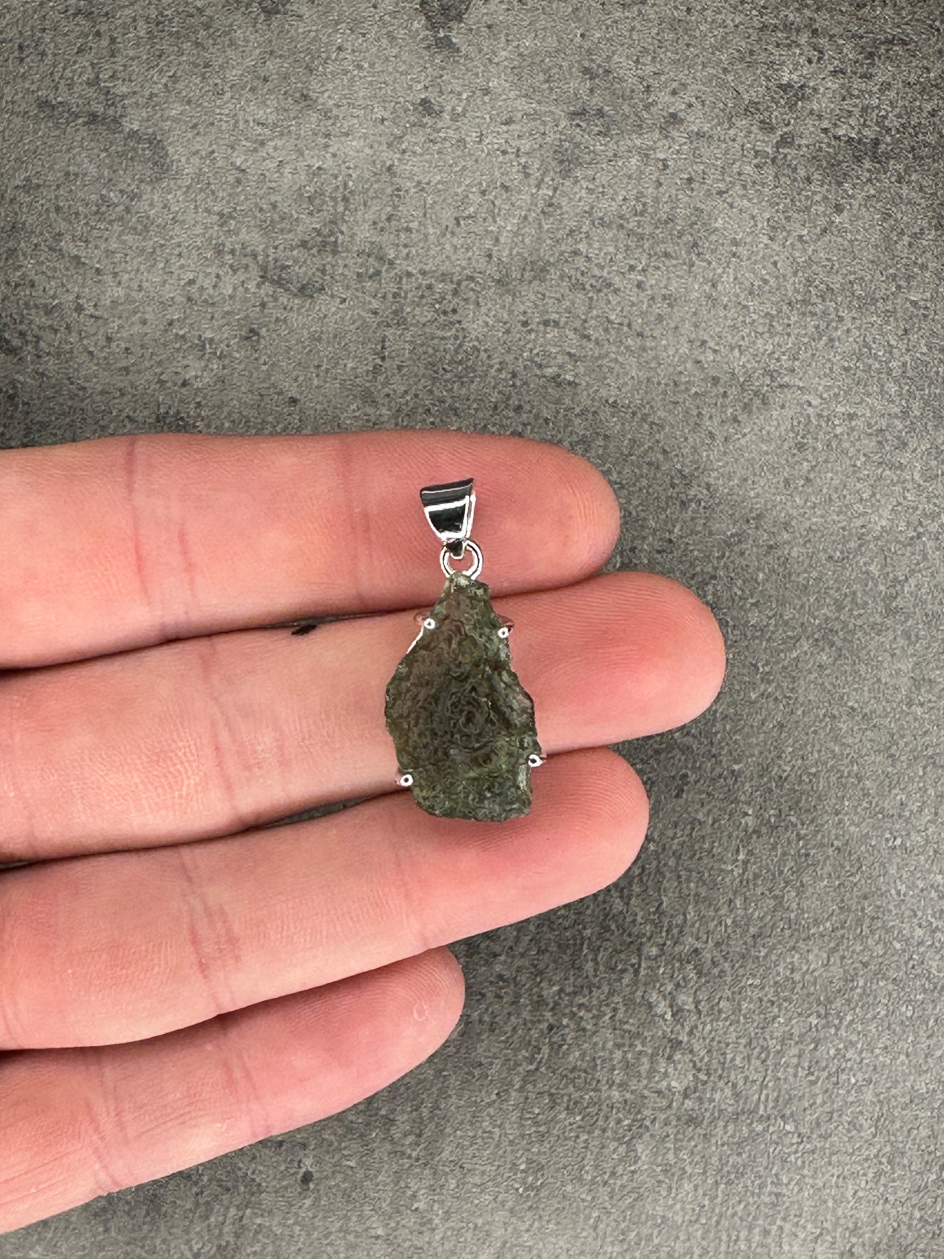 Moldavite - Rough necklace pendant