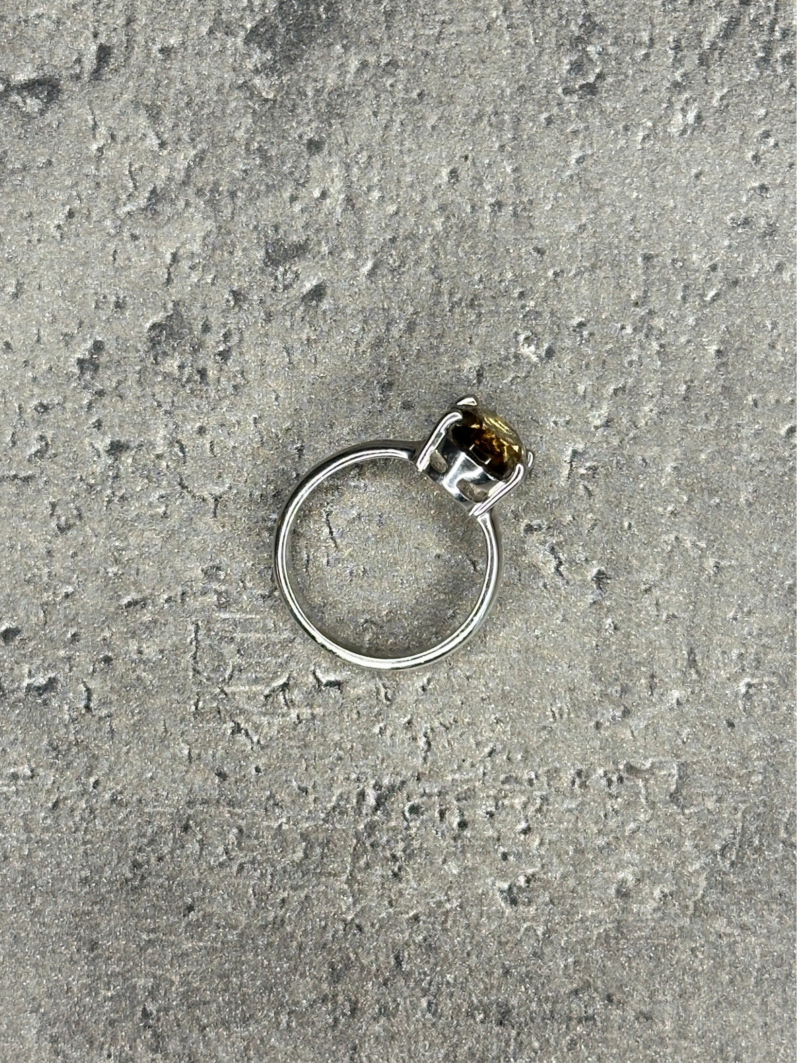 Natural citrine - Faceted ring