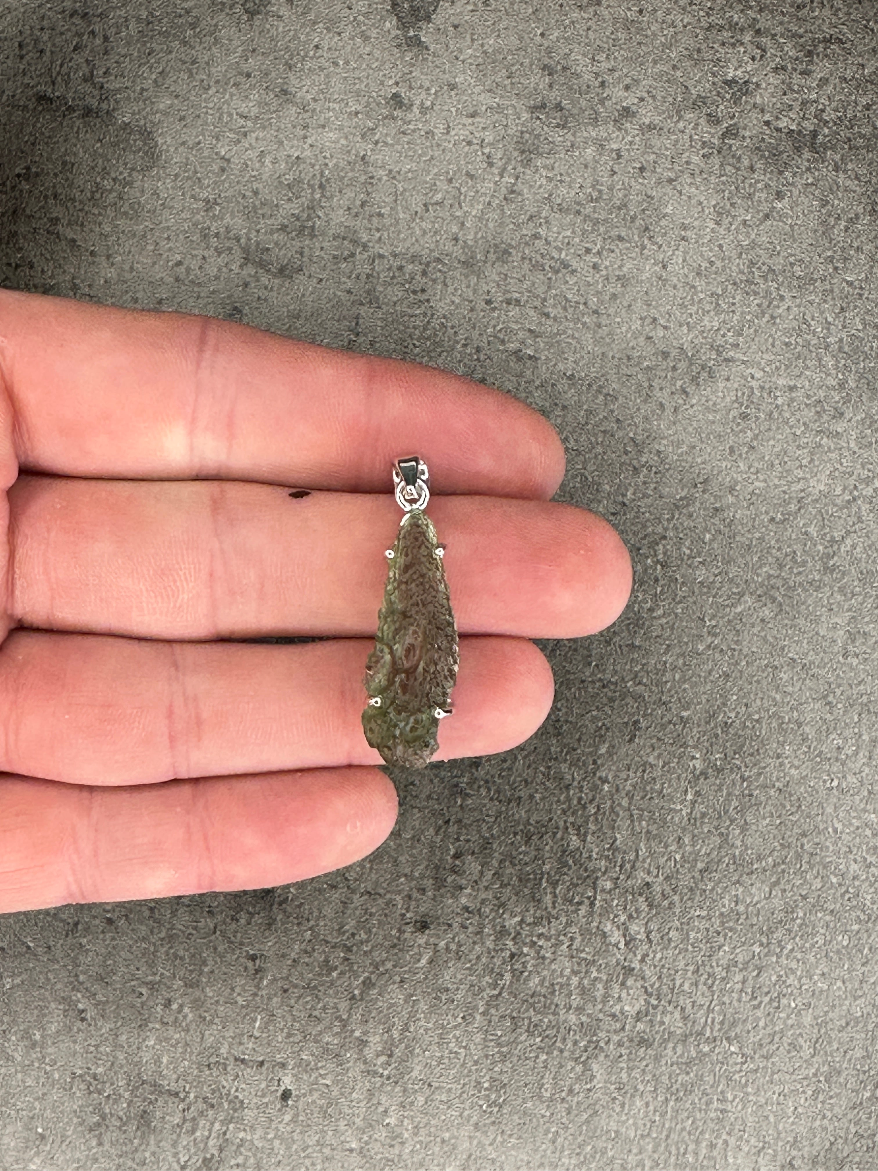 Moldavite - Rough necklace pendant