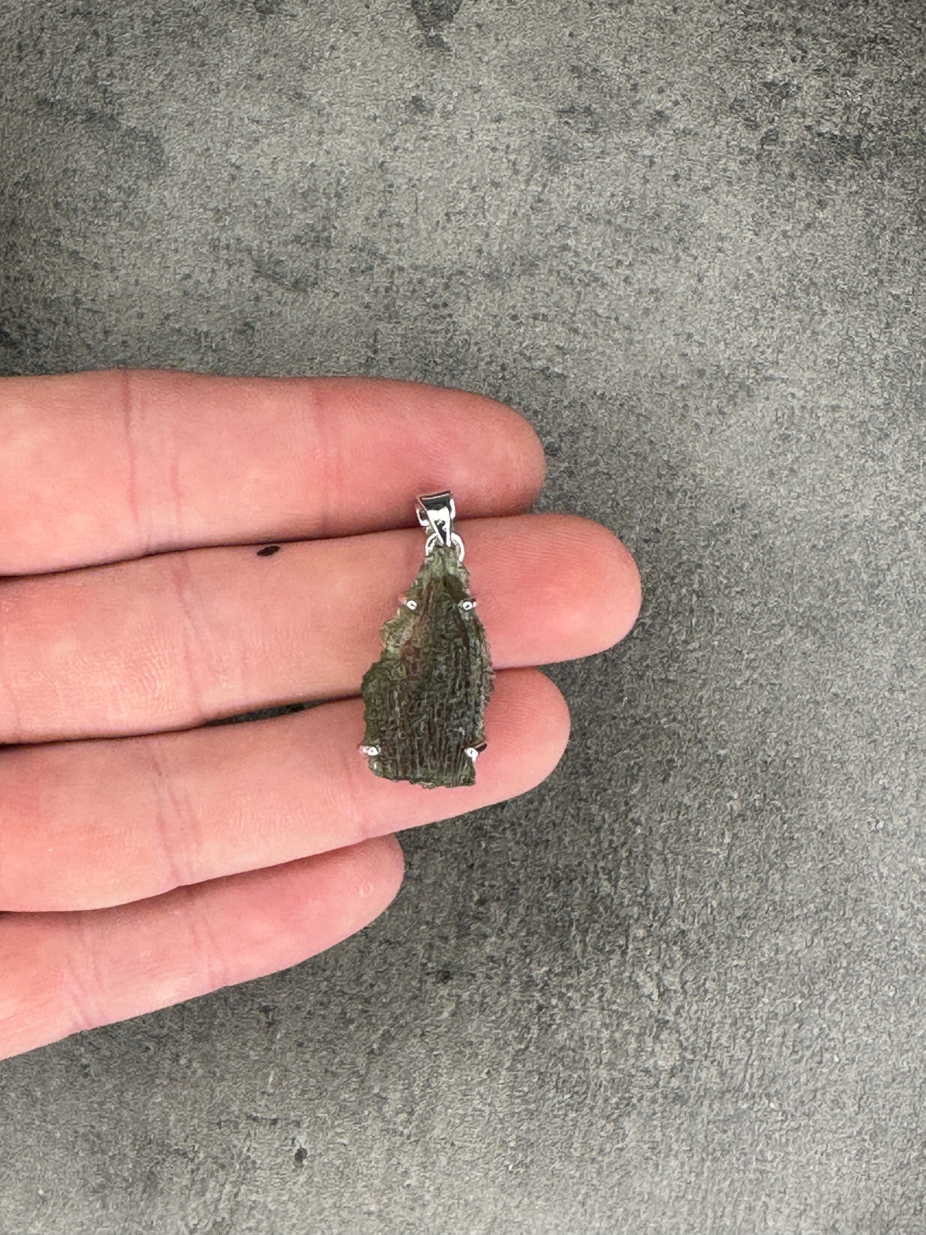 Moldavite - Rough necklace pendant