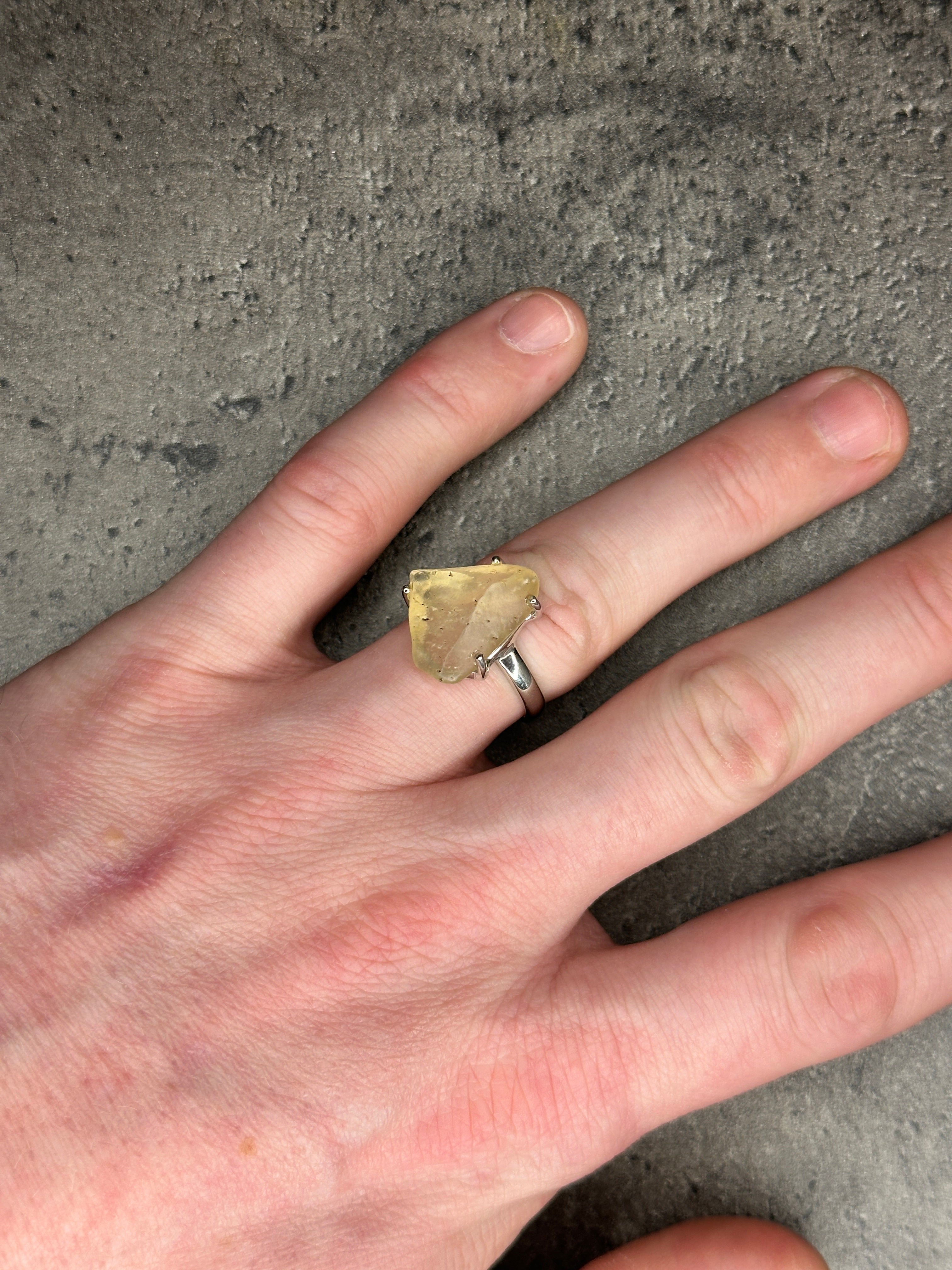 Libyan desert glass - Ring