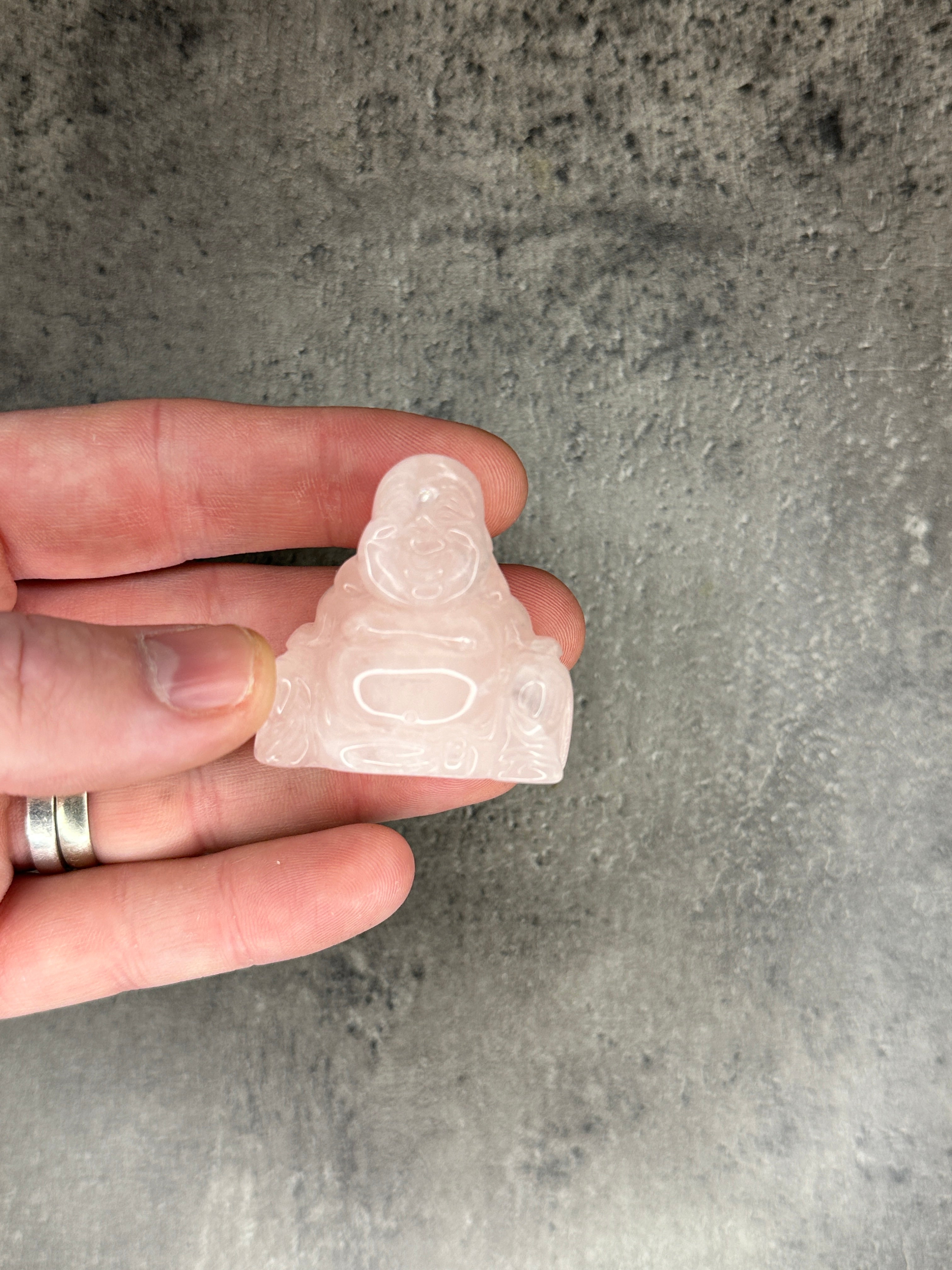 Rose quartz - Mini buddha